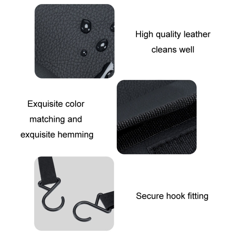 Car Seat Storage Mesh Pocket Hanging Storage Bag Tissue Box, Color: H9160 Black by buy2fix