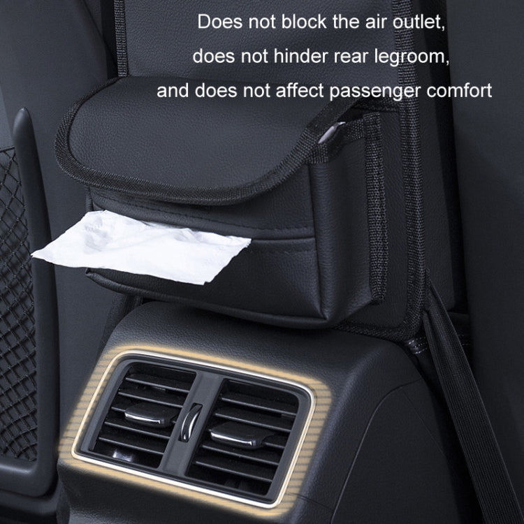 Car Seat Storage Mesh Pocket Hanging Storage Bag Tissue Box, Color: H9160 Black by buy2fix