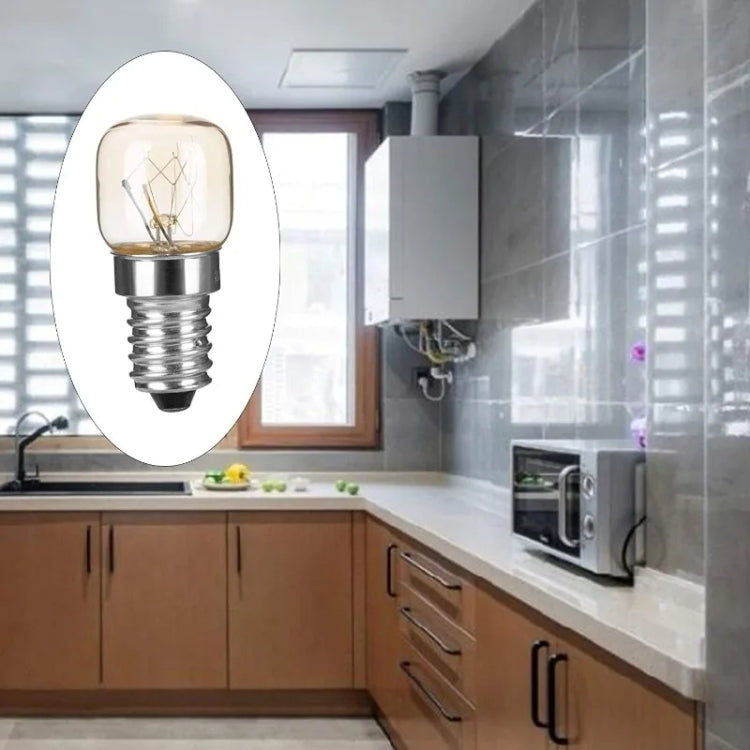 E14 Salt Crystal Lamps High Temperature Resistant Oven Light Bulb, Power: 15W Brass Lamp Head(2700K Warm White) by buy2fix