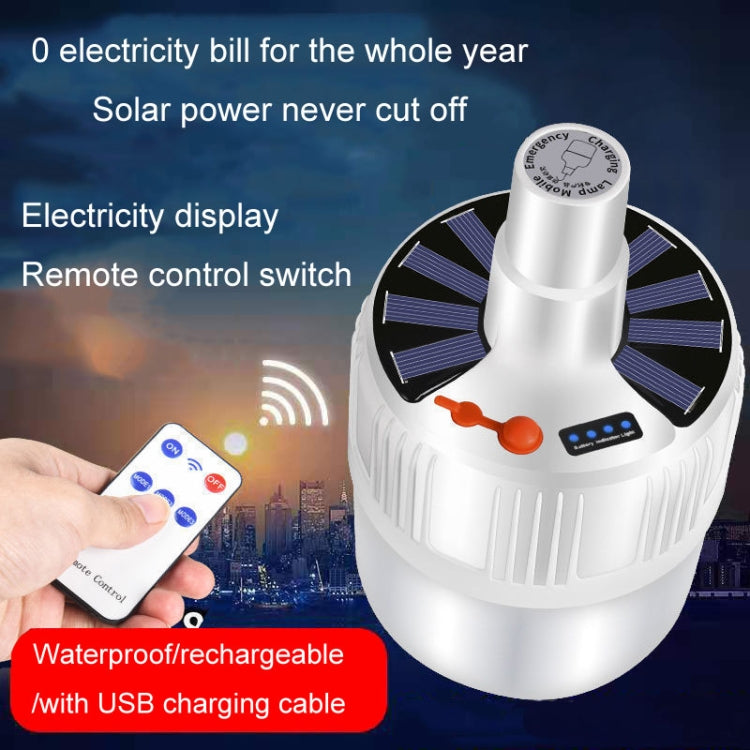 Rechargeable LED Solar Bulb Light Waterproof Night Market Stall Energy Saving Lamp, Model: 24LED by buy2fix