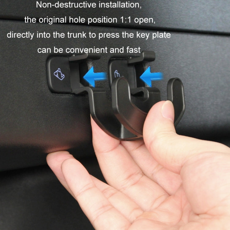 For Tesla Model Y Trunk Seat Button Hook(Black) by buy2fix