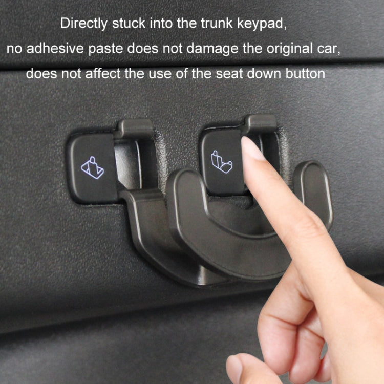 For Tesla Model Y Trunk Seat Button Hook(Black) by buy2fix