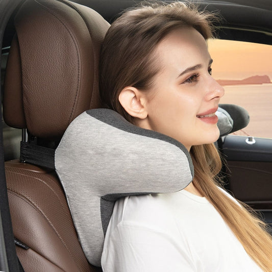BEWALKER Car Headrest Memory Foam Neck Support Pillow Car Seat Cervical Cushion(Grey) - Seat Accessories by BEWALKER | Online Shopping UK | buy2fix