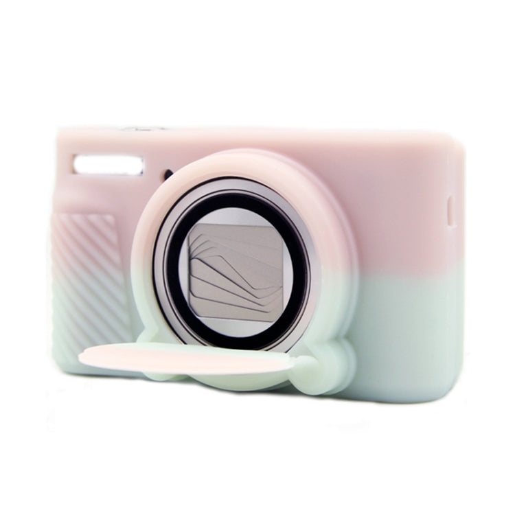 For Canon SX730/SX740 Soft Silicone Protective Case, Color: Jelly Pink Green by buy2fix