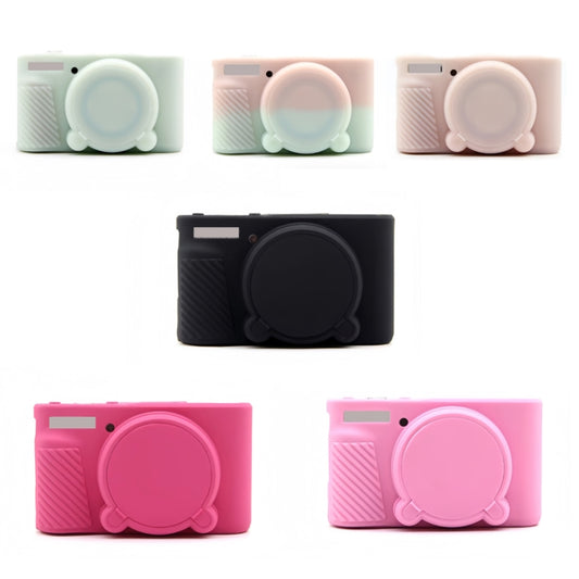For Canon SX730/SX740 Soft Silicone Protective Case, Color: Jelly Pink Green by buy2fix