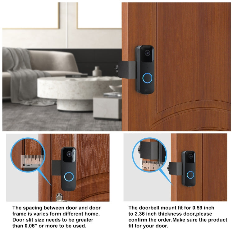 For Blink Doorbell Bracket No-Drilling Easy Installation Mount(Silver) by buy2fix