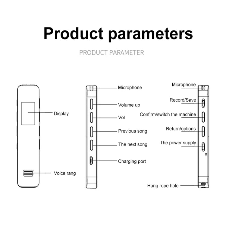 G1 0.96-Inch IPS Color Screen HD Smart Mini Noise Reduction Timer Recorder, Capacity: 8GB by buy2fix