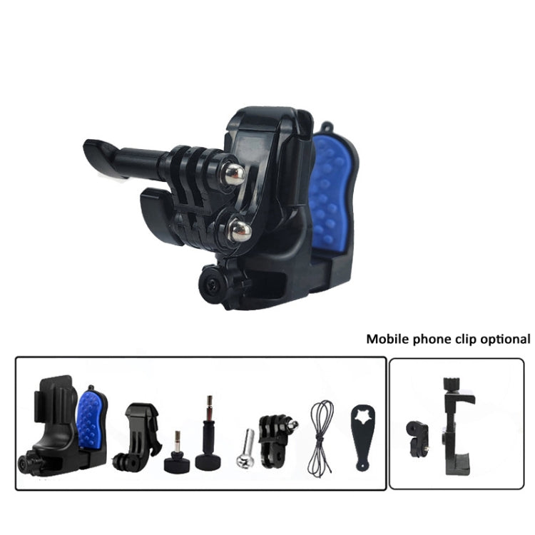 Motorcycle Helmet Chin Clamp Mount for GoPro Hero Series DJI Osmo Action, SJCAM Cameras, Spec: Set 2 by buy2fix