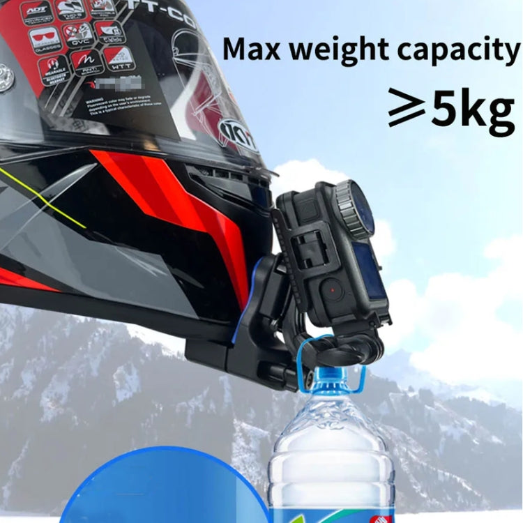 Motorcycle Helmet Chin Clamp Mount for GoPro Hero Series DJI Osmo Action, SJCAM Cameras, Spec: Set 2 by buy2fix