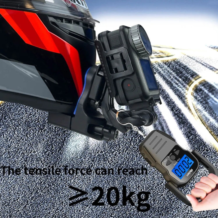 Motorcycle Helmet Chin Clamp Mount for GoPro Hero Series DJI Osmo Action, SJCAM Cameras, Spec: Set 2 by buy2fix