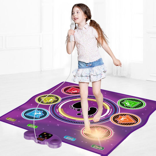 6 Buttons Dance Mat Toys For Kids With Bluetooth / AUX And Built In Music 6 Modes Step Floor Mat