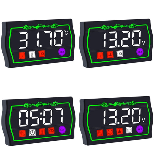 4 in 1 Ambient Temperature Gauge Morfayer Locomotive Intelligent Multi-function Tachometer - Electrical Instruments by Morfayer | Online Shopping UK | buy2fix