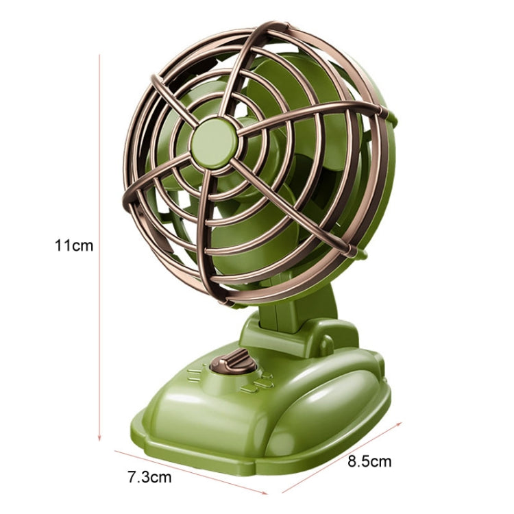 Mini Office Desktop Silent Electrical Fan Desktop Outdoor USB Retro Fan(Pink) by buy2fix