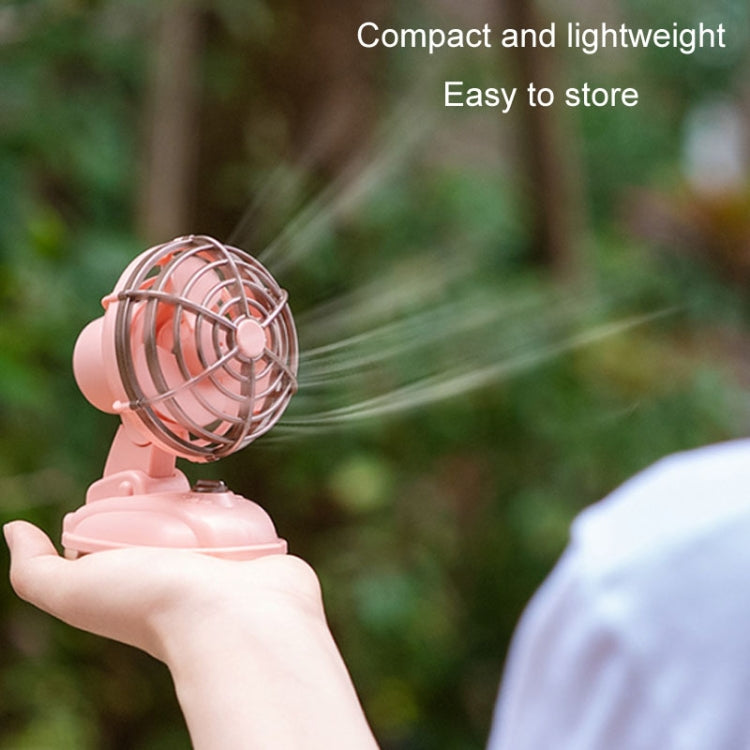 Mini Office Desktop Silent Electrical Fan Desktop Outdoor USB Retro Fan(Pink) by buy2fix