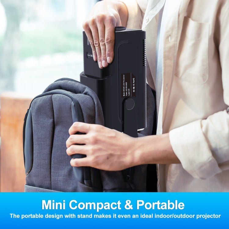 HY320 1080P 390ANSI 4K Android 11 Projector With Wifi 6 Bluetooth 5.0 Support Miracast / Airplay / DLNA US Plug by buy2fix