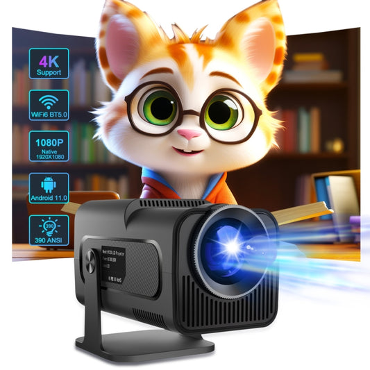 HY320 1080P 390ANSI 4K Android 11 Projector With Wifi 6 Bluetooth 5.0 Support Miracast / Airplay / DLNA AU Plug - LED Projector by buy2fix | Online Shopping UK | buy2fix