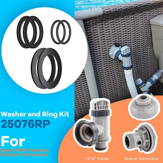 2pcs 10255  For Intex Pool Plunger Valves O-Ring Rubber 25076RP Washer Ring Kit - Swimming Pool Parts by buy2fix | Online Shopping UK | buy2fix