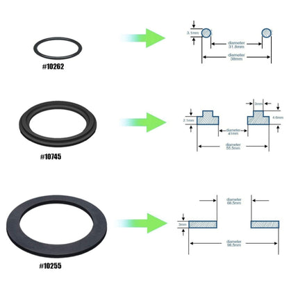 2pcs 10745  For Intex Pool Plunger Valves O-Ring Rubber 25076RP Washer Ring Kit - Swimming Pool Parts by buy2fix | Online Shopping UK | buy2fix