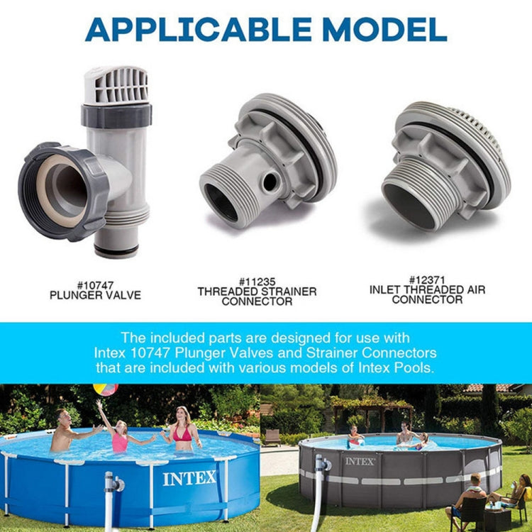 2pcs 10255  For Intex Pool Plunger Valves O-Ring Rubber 25076RP Washer Ring Kit - Swimming Pool Parts by buy2fix | Online Shopping UK | buy2fix