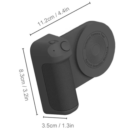 Camera Shape Bluetooth Magnetic Rotating Photo Handle Desktop Stand, Color: Black Upgraded Model - Phone Remote Control by buy2fix | Online Shopping UK | buy2fix