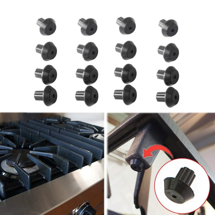 16pcs /Pack WB2K101 Rubber Feet for GE Kenmore Burner Grate Replaces WB02T10461 AP2622260(Black) - Cooktop Parts by buy2fix | Online Shopping UK | buy2fix