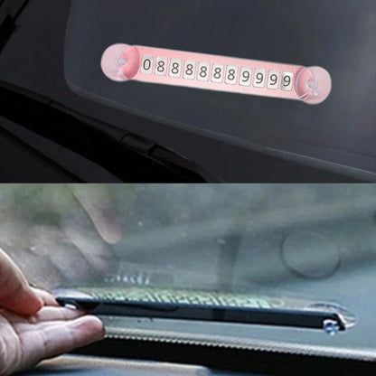 Parking Number Plate Aluminum Alloy Lightweight Simple Temporary Parking Plate(Rose Gold) by buy2fix