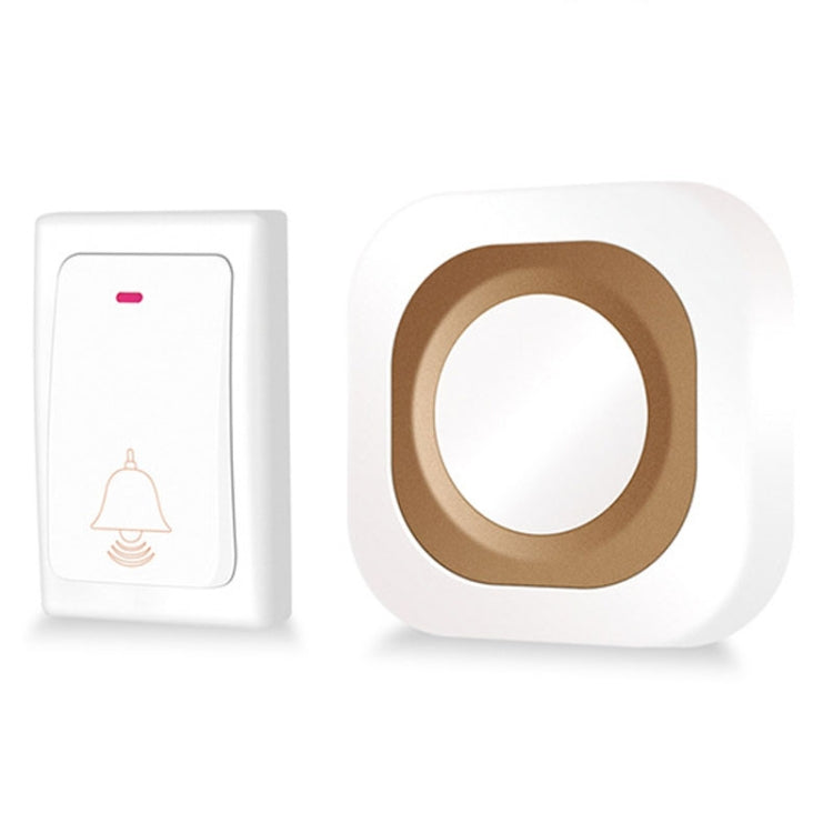 Flash Wireless Home Doorbell Self-Generated Smart Remote Control Doorbell Without Batteries, Specification: 1 For 1 White(UK Plug) by buy2fix