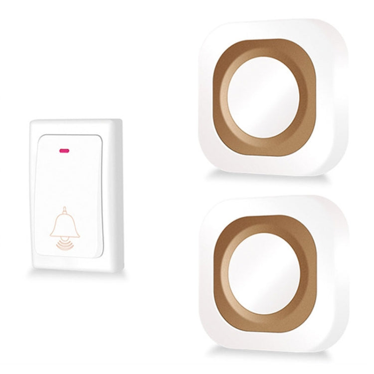 Flash Wireless Home Doorbell Self-Generated Smart Remote Control Doorbell Without Batteries, Specification: 1 For 2 White(EU Plug) by buy2fix