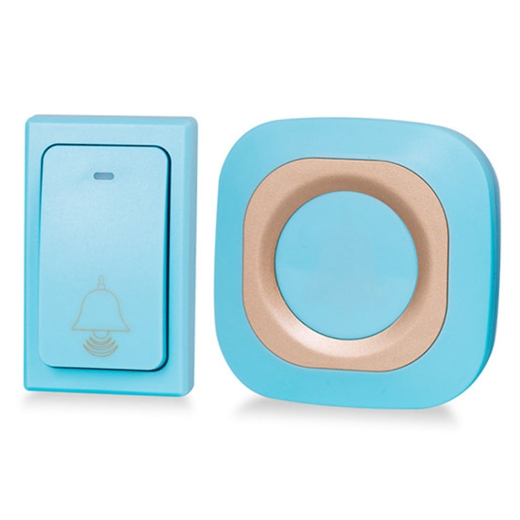Flash Wireless Home Doorbell Self-Generated Smart Remote Control Doorbell Without Batteries, Specification: 1 For 1 Blue(US Plug) by buy2fix