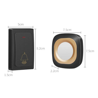 Flash Wireless Home Doorbell Self-Generated Smart Remote Control Doorbell Without Batteries, Specification: 2 For 1 White(US Plug) by buy2fix