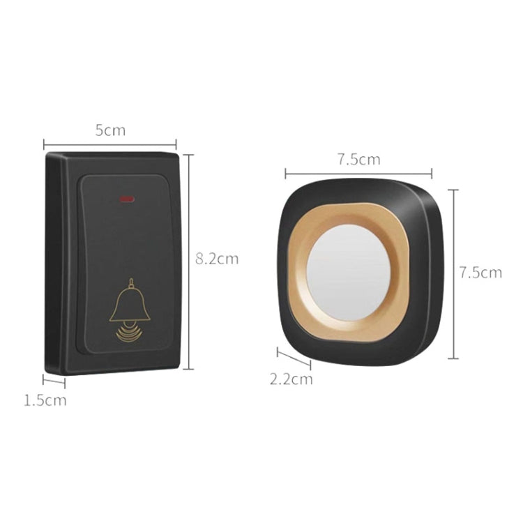 Flash Wireless Home Doorbell Self-Generated Smart Remote Control Doorbell Without Batteries, Specification: 1 For 2 White(EU Plug) by buy2fix