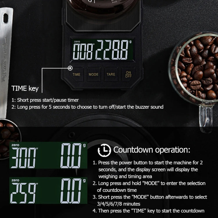 Battery Model 2kg/0.1g Portable Toolbox Digital Scale Jewelry Weighing Tool with Timing by buy2fix