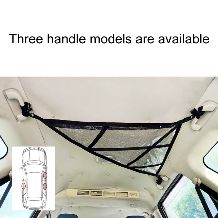 SUV Ceiling Storage Net Car Roof Mesh Storage Bag Suitable For 3-handle Models, Specification: Transparent PVC+Reinforcement Webbing by buy2fix