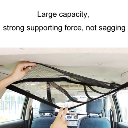 SUV Ceiling Storage Net Car Roof Mesh Storage Bag Suitable For 3-handle Models, Specification: Transparent PVC+Reinforcement Webbing by buy2fix