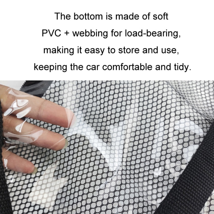 SUV Ceiling Storage Net Car Roof Mesh Storage Bag Suitable For 3-handle Models, Specification: Transparent PVC+Reinforcement Webbing by buy2fix