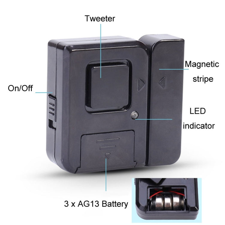 Door Magnetic Wireless Bell Door And Window Alarms Strong Adhesive Wolfproof Anti-theft Alarms(White) by buy2fix