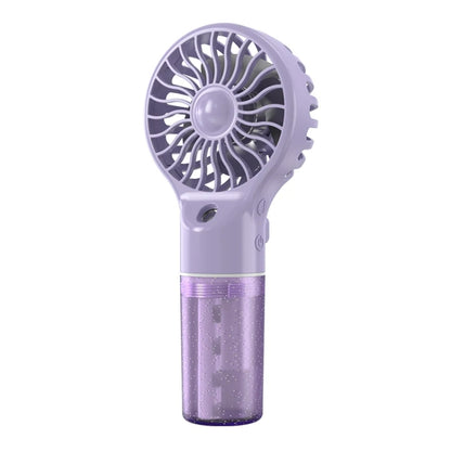 USB Rechargeable Handheld Misting Fan Portable Hydration Electrical Fan(Purple) by buy2fix