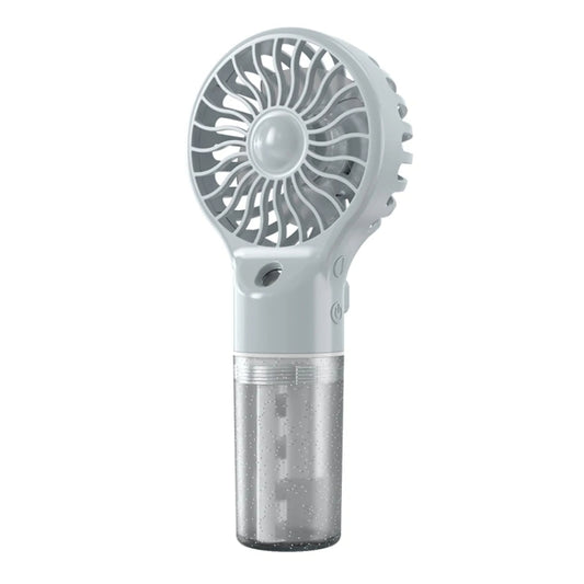 USB Rechargeable Handheld Misting Fan Portable Hydration Electrical Fan(Grey) by buy2fix