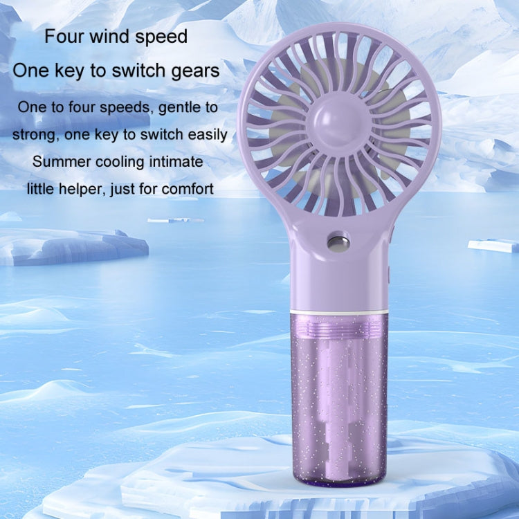 USB Rechargeable Handheld Misting Fan Portable Hydration Electrical Fan(Grey) by buy2fix