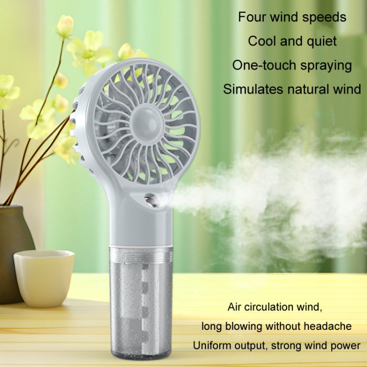 USB Rechargeable Handheld Misting Fan Portable Hydration Electrical Fan(Grey) by buy2fix