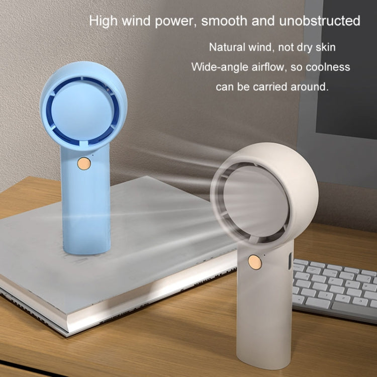 Mini Turbo Handheld Electrical Fan Portable USB Rechargeable Small Fan(Light Brown) by buy2fix