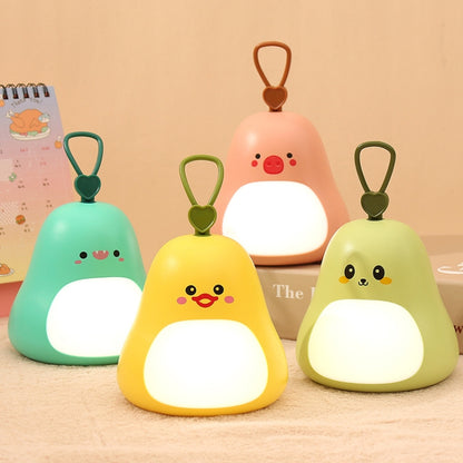 Cartoon LED Portable Night Light USB Rechargeable Plug-in Bedroom Bedside Lamp(Pink) by buy2fix