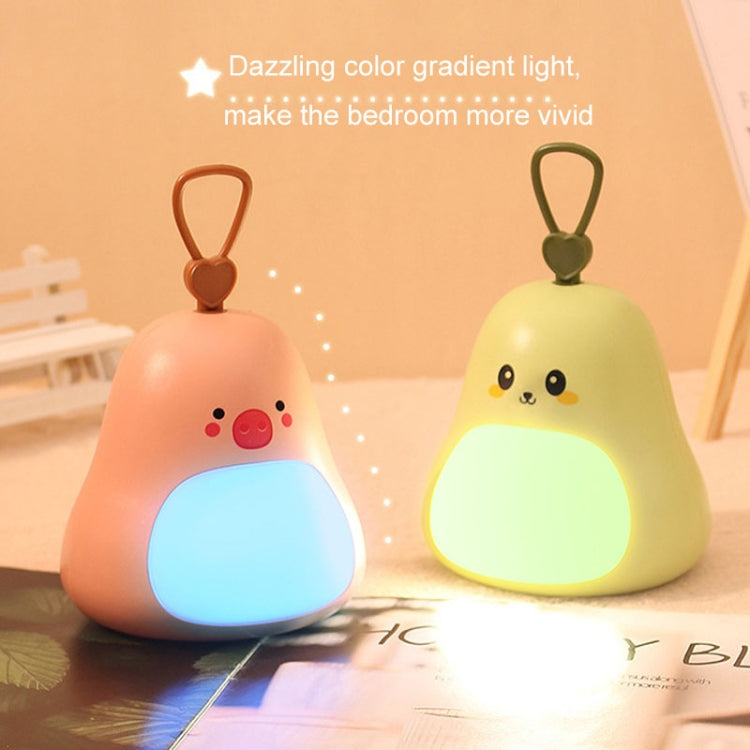 Cartoon LED Portable Night Light USB Rechargeable Plug-in Bedroom Bedside Lamp(Pink) by buy2fix