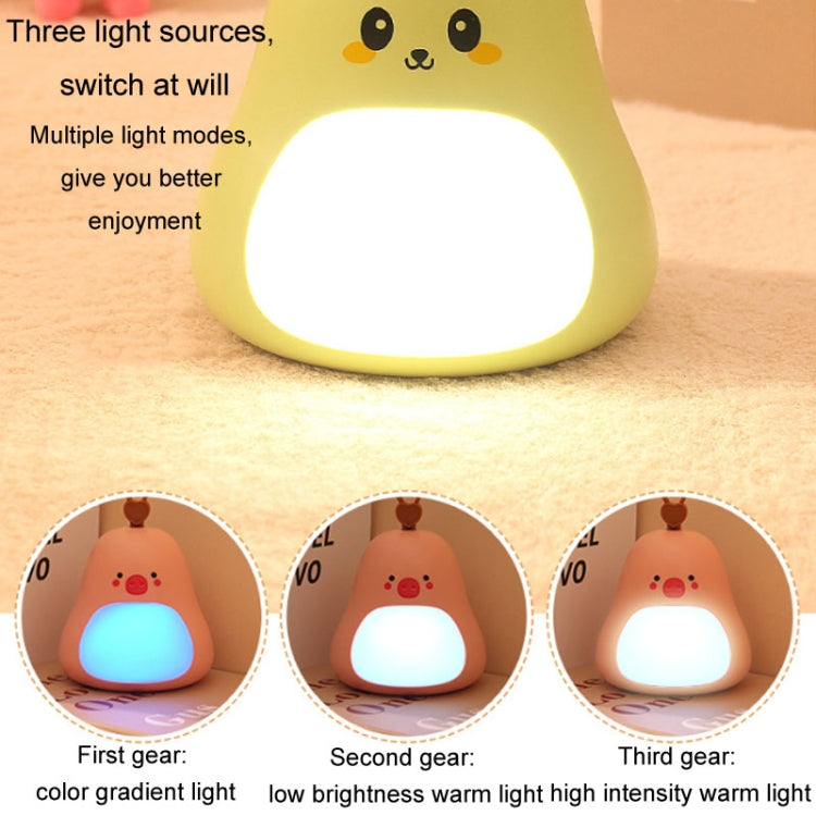 Cartoon LED Portable Night Light USB Rechargeable Plug-in Bedroom Bedside Lamp(Pink) by buy2fix