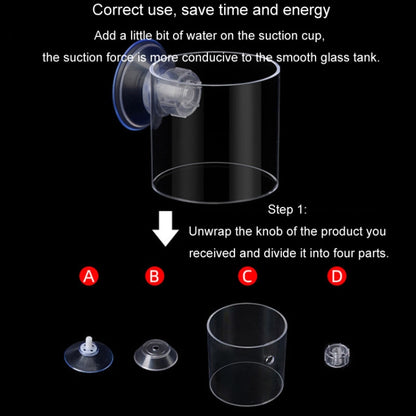 Acrylic Transparent Feeding Ring Fish Tank Feeder Floating Fixed Fish Feeder, Specification: Small Cylinder - Feeders by buy2fix | Online Shopping UK | buy2fix