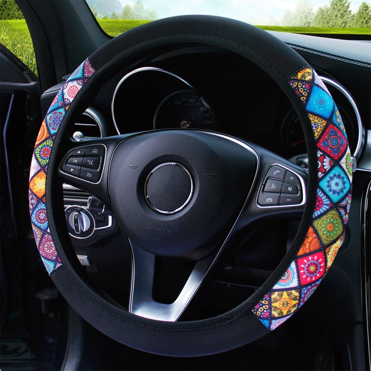 Color-blocked Neoprene Elastic Steering Wheel Cover Without Inner Ring(Random Pattern Delivery) by buy2fix