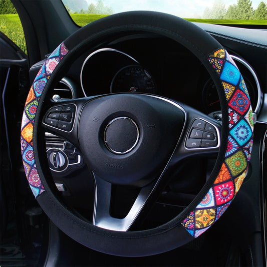 Color-blocked Neoprene Elastic Steering Wheel Cover Without Inner Ring(Random Pattern Delivery) by buy2fix
