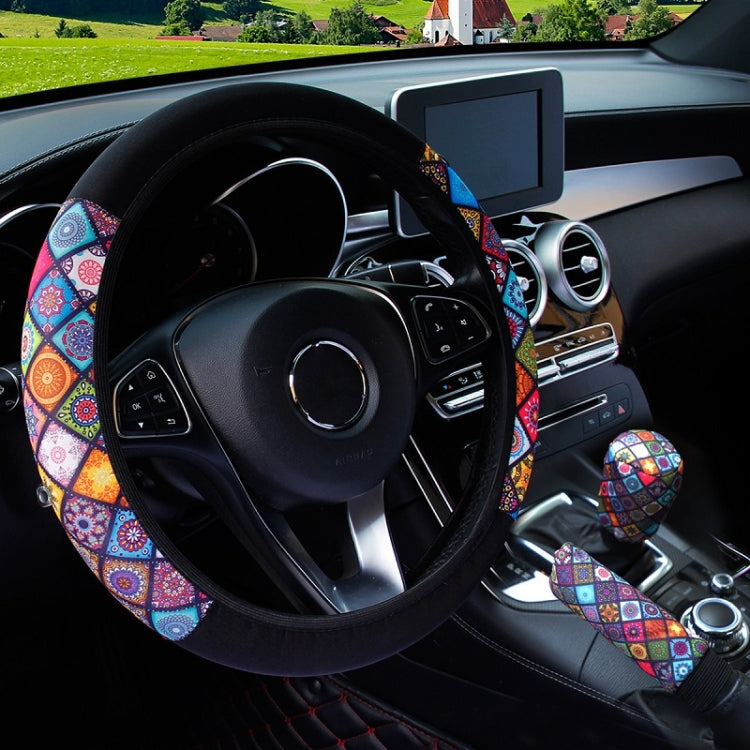 Color-blocked Neoprene Elastic Steering Wheel Cover Without Inner Ring(Random Pattern Delivery) by buy2fix