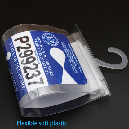 2pcs PVC Transparent Hook Bag Disability Placard Parking Sign Bag(29.5x12.7x0.4mm) by buy2fix