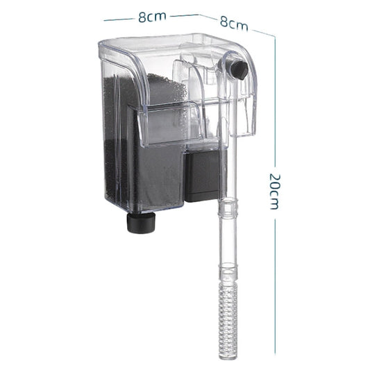Wall Mounted Silent Fish Tank Filter Waterfall Aquarium Filtration Clean Oxygenator Pump, Style: Without Degreasing Film(US Plug) - Air Pumps by buy2fix | Online Shopping UK | buy2fix
